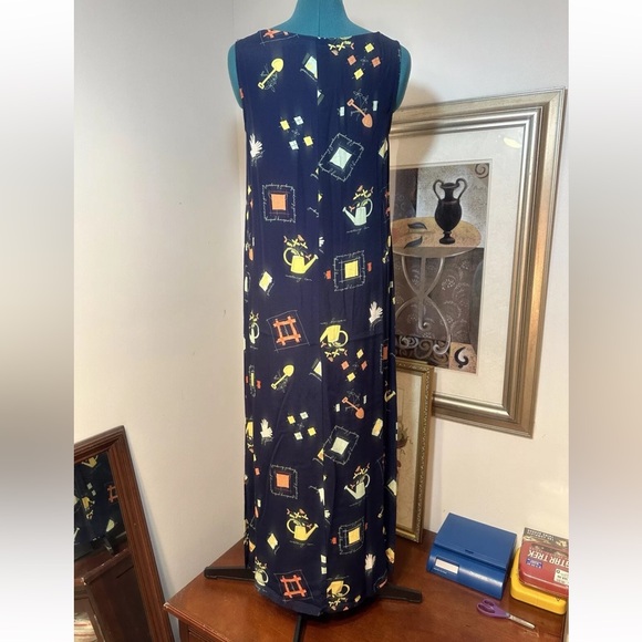 Melrose Studio Blue Unlined Sleeveless Shift Dress Size Large - Picture 5 of 9